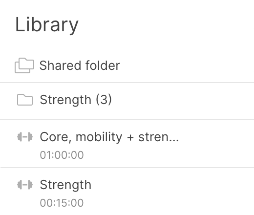 Create your own strength workout library