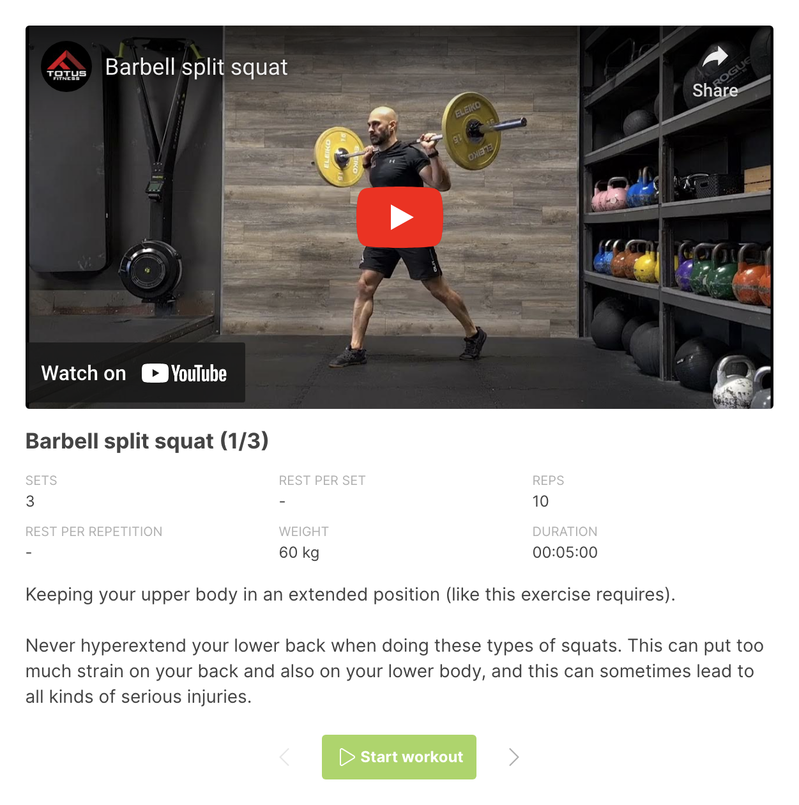 Integrate video and images in strength workouts
